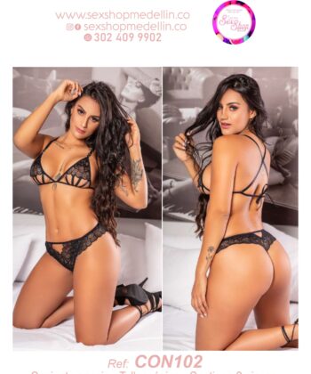 Conjunto en Encaje Femenino CON102 Lencería Erótica Ropa interior Sexy Lencería Intima