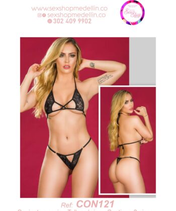 Conjunto en Encaje Femenino CON121 Lencería Erótica Ropa interior Sexy Lencería Intima