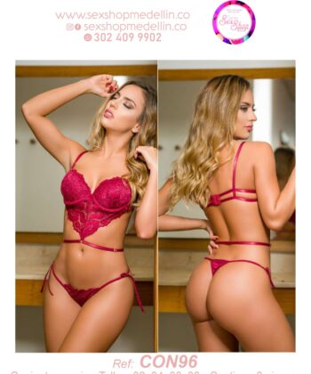 Conjunto en Encaje con Copa Femenino CON96 Lencería Erótica Ropa interior Sexy Lencería Intima