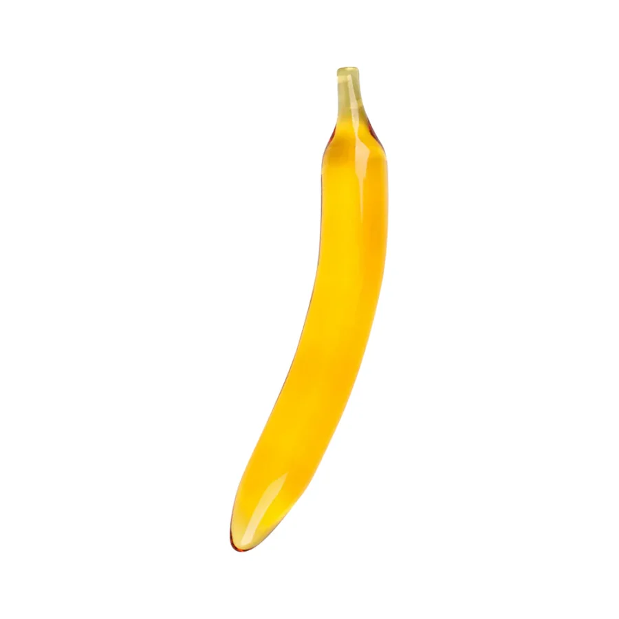 Dildo de vidrio Banana juguetes eróticos sexuales consoladores vibradores dildos realistas