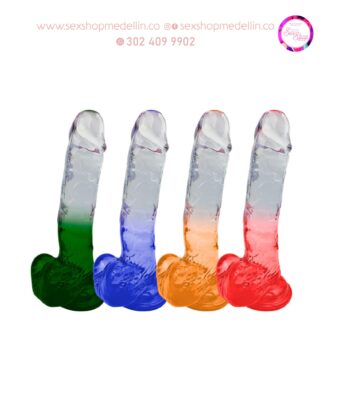 Dildo Consolador Realista DOBLE COLOR QS-D018M