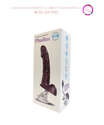 Dildo Vibrador Realista – Phallus Morado MY-859-FU Dildo Consolador con Base