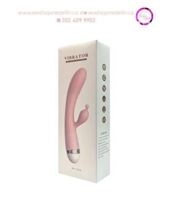 Vibrador Kou Rosado LL-B1904-B Consolador Doble estimulación