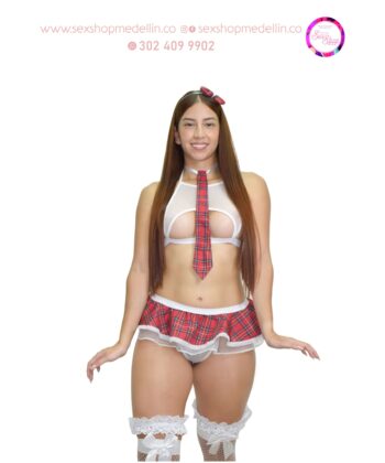 Disfraz Colegiala Sexy Femenino Disfraces Eroticos Lencería Erótica Sexy Lencería Intima