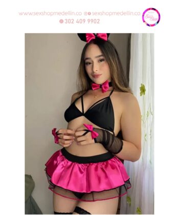 Disfraz Mini Sex Pink Femenino Disfraces Eroticos Lencería Erótica Sexy Lencería Intima