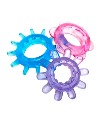 Combo x 3 Anillos para el pene Force juguetes eróticos sexuales consoladores vibradores dildos realistas
