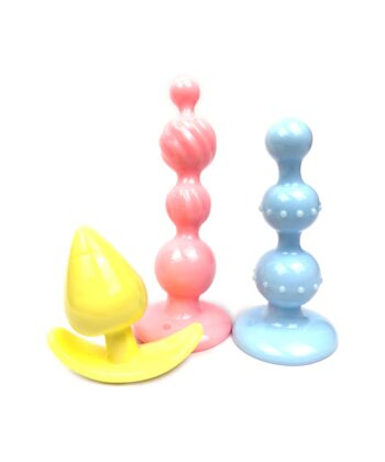 Kit de Plugs Los Cuates  YMZ-D12 Juegos anal juguetes eróticos sexuales dildos consoladores vibradores realistas