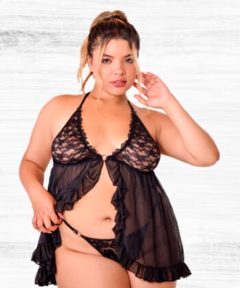Baby doll Alia XL Lenceria Curvy XL Lenceria erotica Ropa interior Sexy femenina