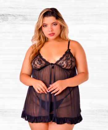 Baby doll Casandra XL Lenceria Curvy XL Lenceria erotica Ropa interior Sexy femenina