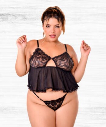 Baby doll Dania XL Lenceria Curvy XL Lenceria erotica Ropa interior Sexy femenina