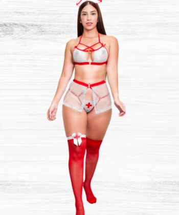 Disfraz Enfermera Bet Lenceria erotica Ropa interior Sexy femenina